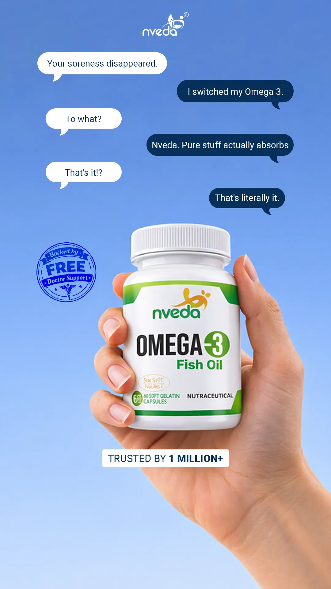 Supplements static ad: "OMEGA -3"